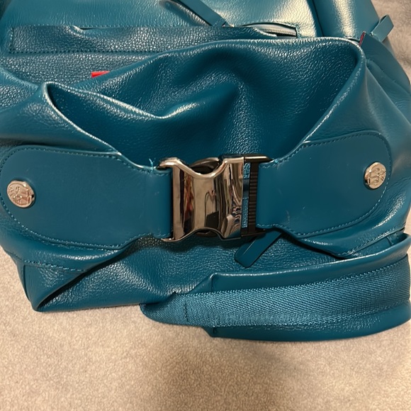 Leather hunter top clip backpack